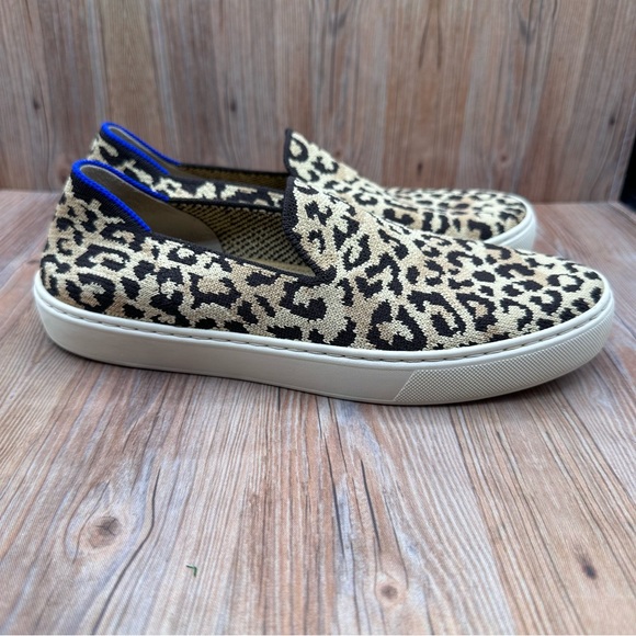 Rothy’s The Sneaker Slip On Desert Cat Leopard Cheetah Women's Size 8 - Picture 1 of 8